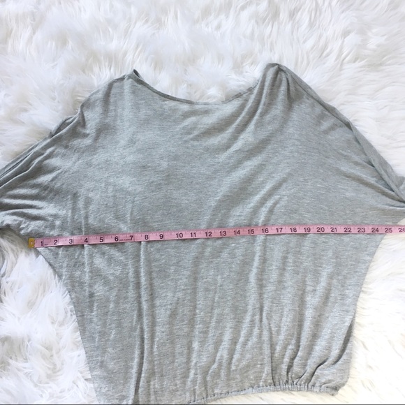 Soft Joie Foil Liza Top Grey XS Oversized Jersey Knit Dolman Sleeves - Picture 6 of 8